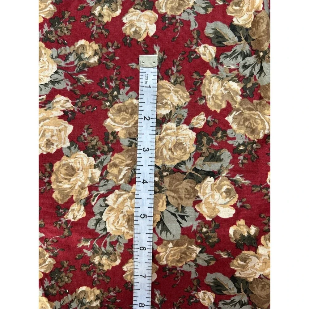 Floral Print Fabric Quilting Crafts Sewing Art Project Cotton Prints Lot of 3